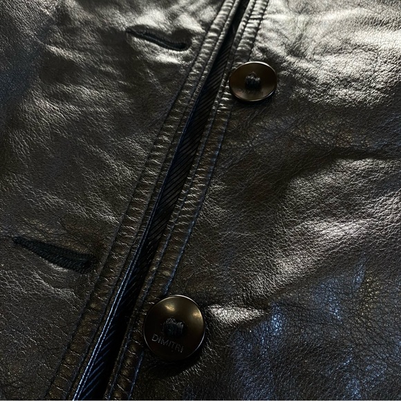 Dimitri vintage leather jacket blazer - Picture 2 of 5
